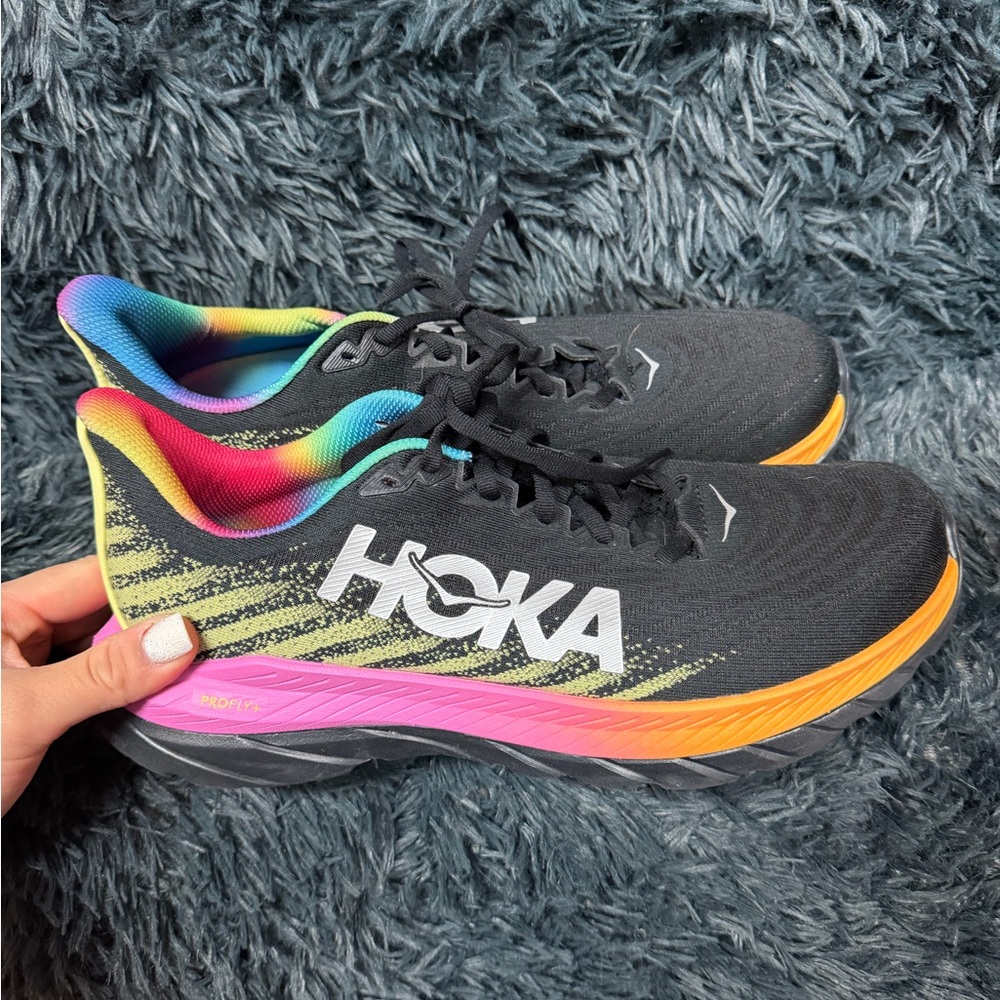 Hoka Women's Black and Multicolor Athletic Shoes